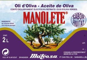 etiqueta antigua aceites manolete