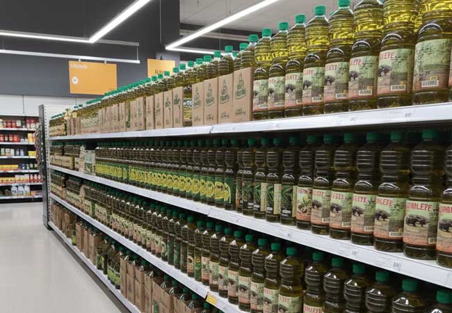 aceites Alimentación lineal supermercado